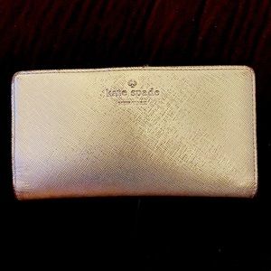 ❌SOLD❌ Kate Spade Gold Metallic Leather Wallet
